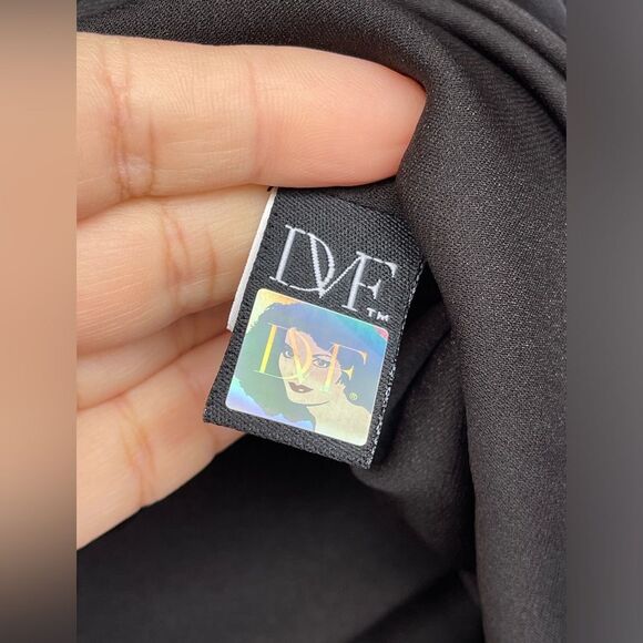 Diane Von Furstenberg black silk long sleeve dress size 12 pop art - Picture 9 of 10